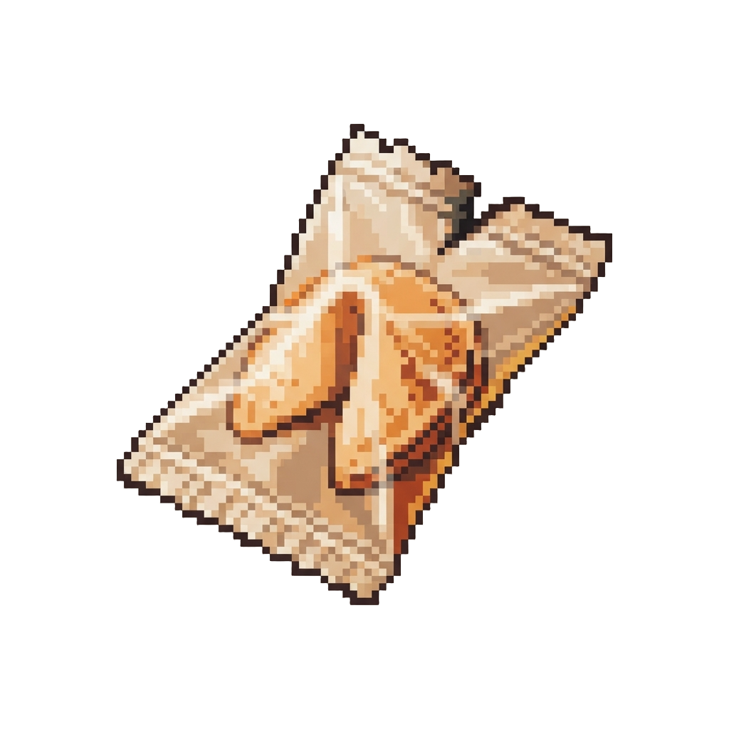 A Single Dry Fortune Cookie Wrapper