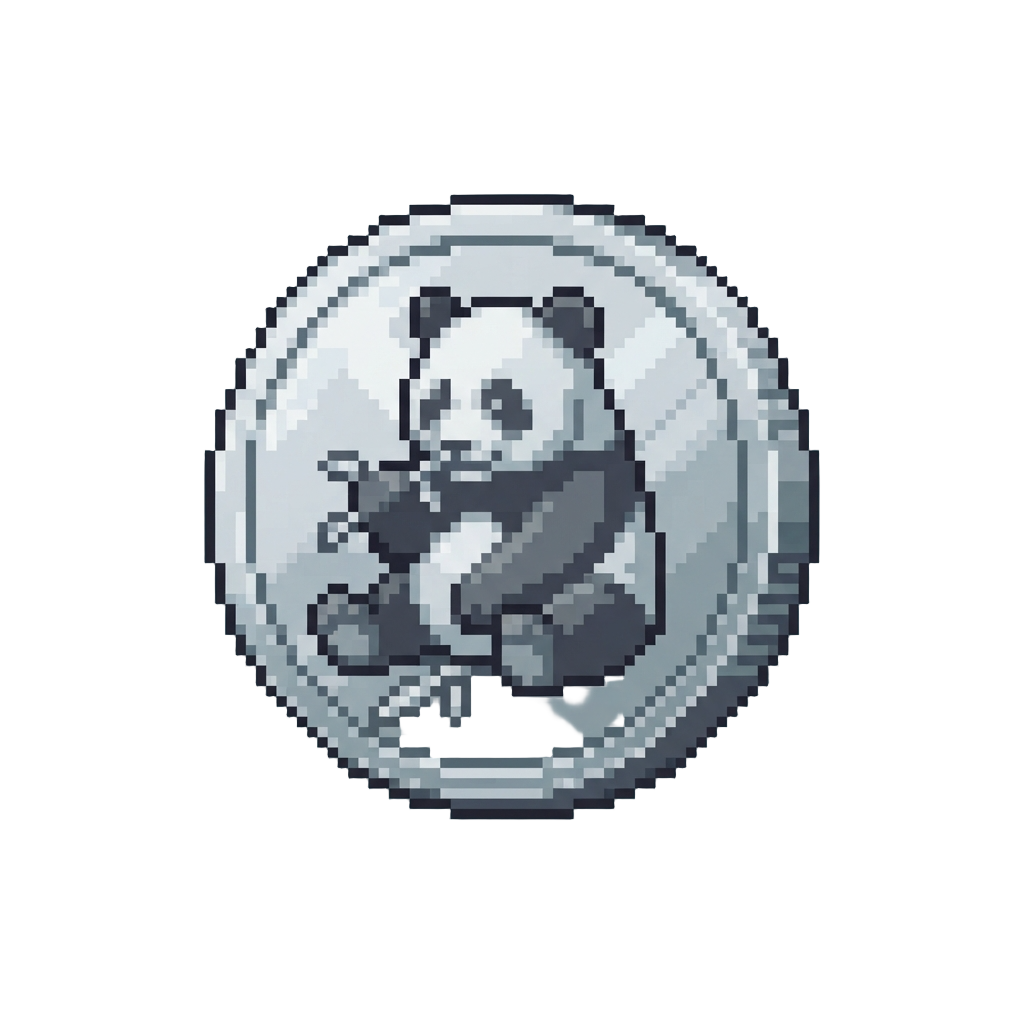 A Shiny Silver Panda Coin