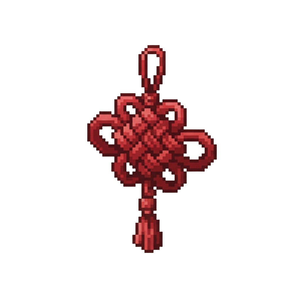 A Miniature Silk Knot Charm
