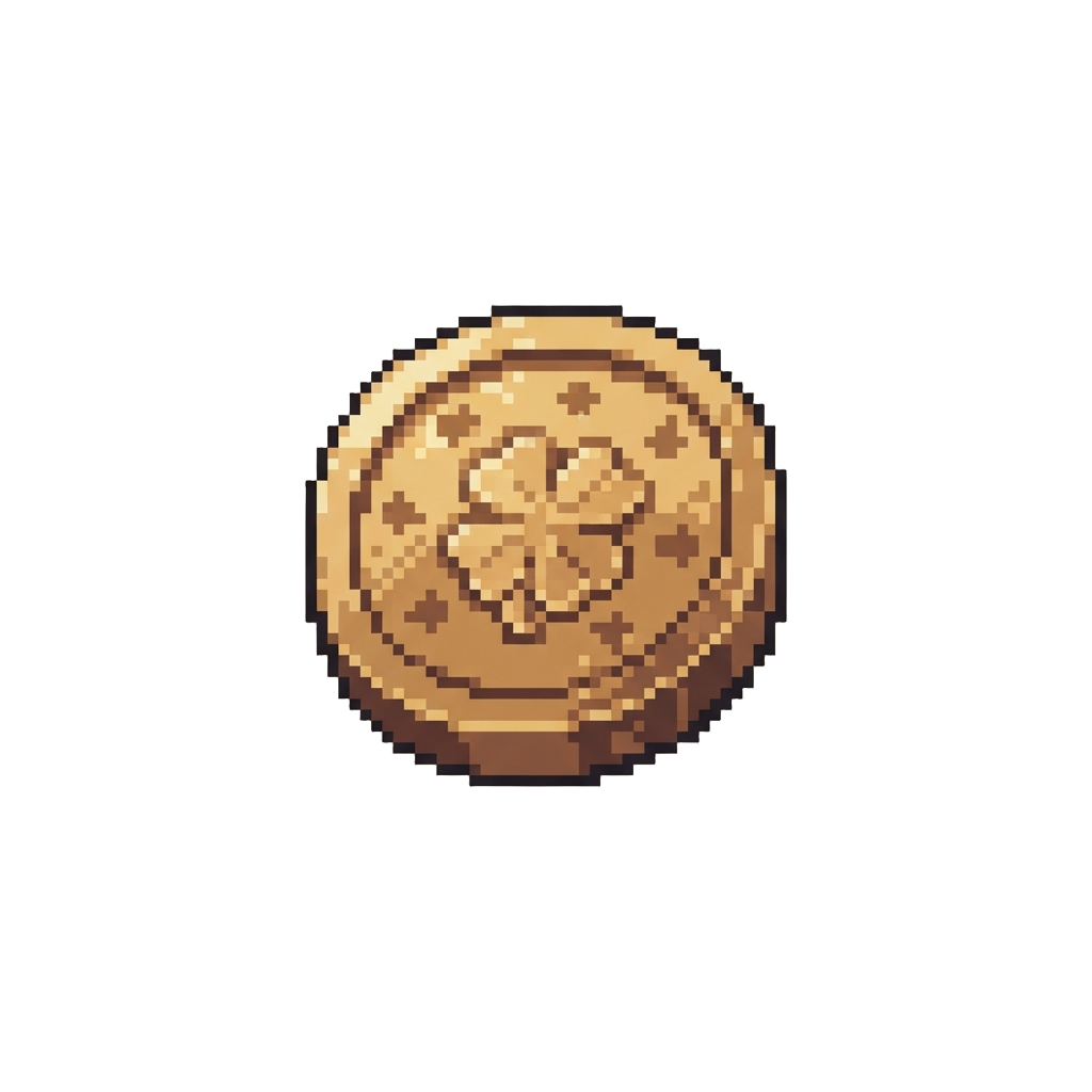 A Small Brass Lucky Coin