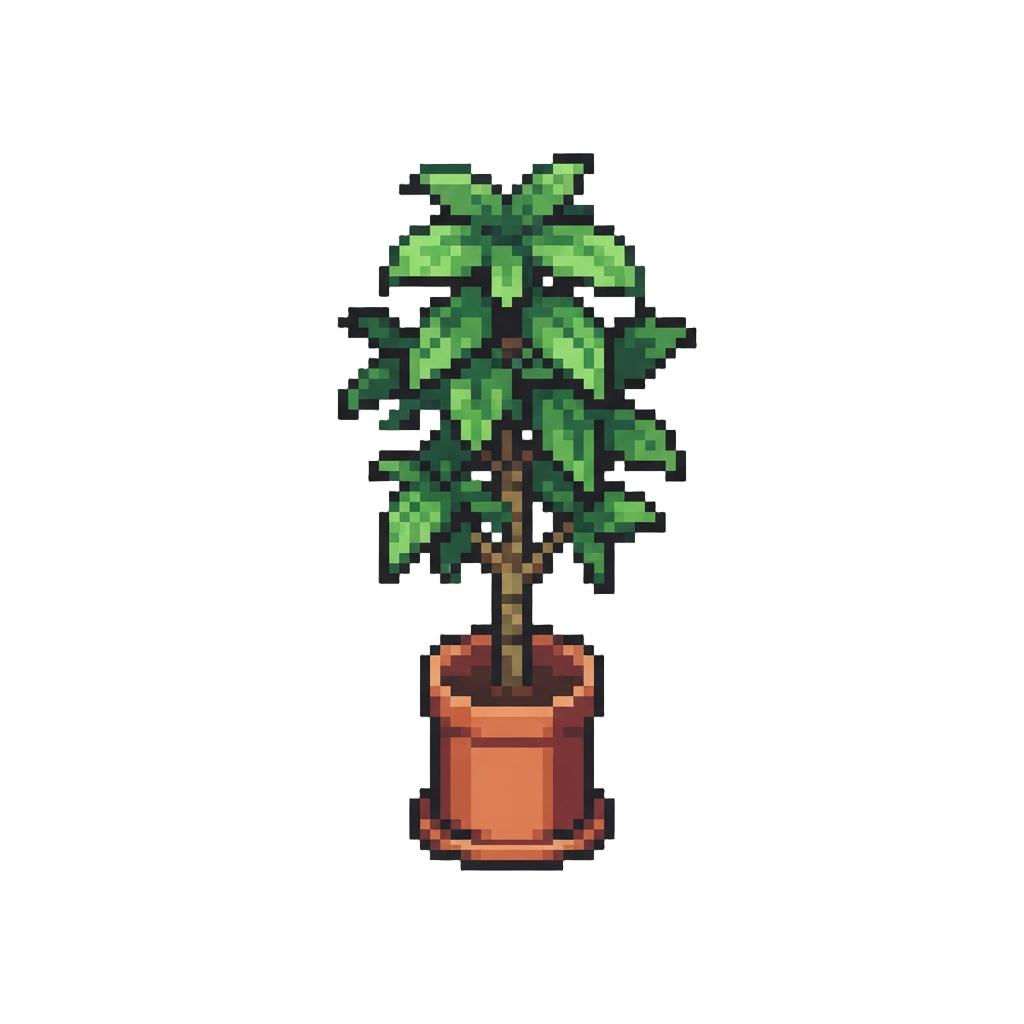 A Tall Indoor Houseplant