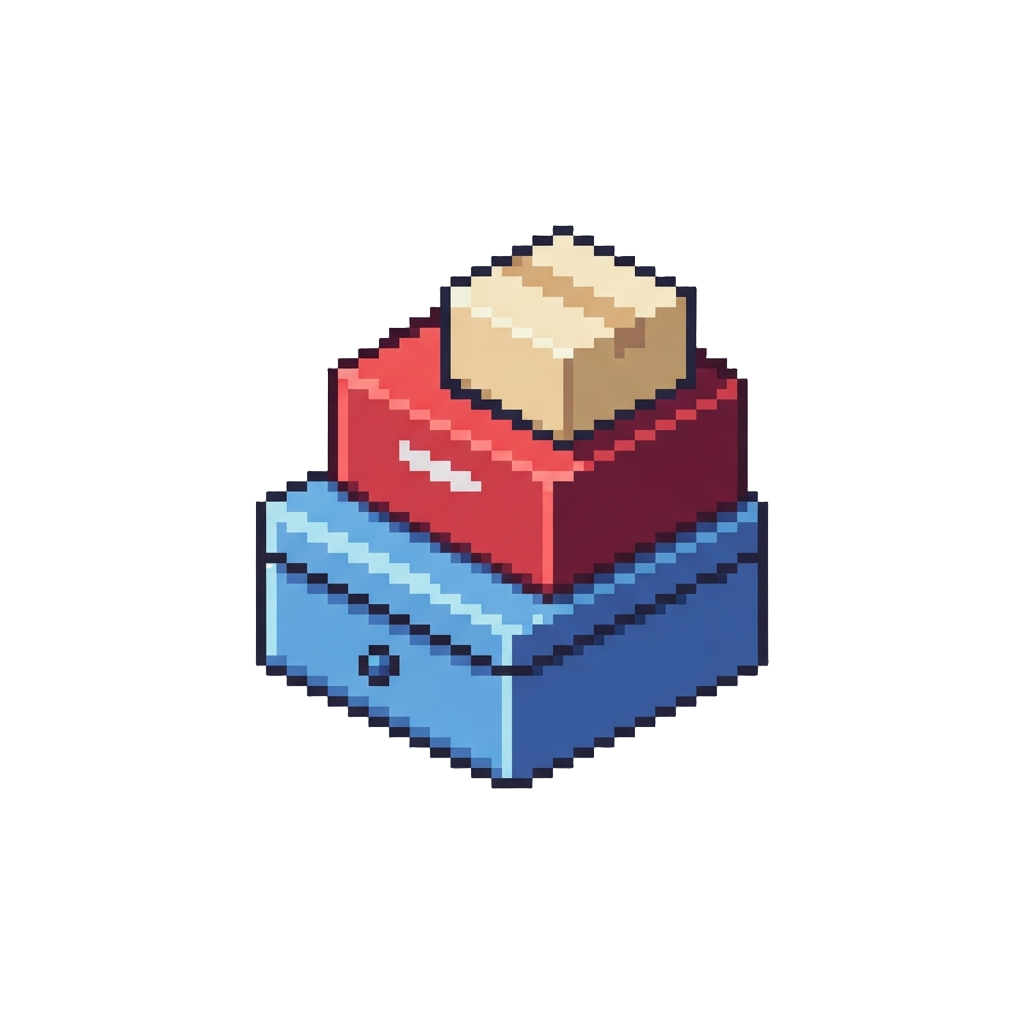 A Pile of Stacked Laundry Boxes