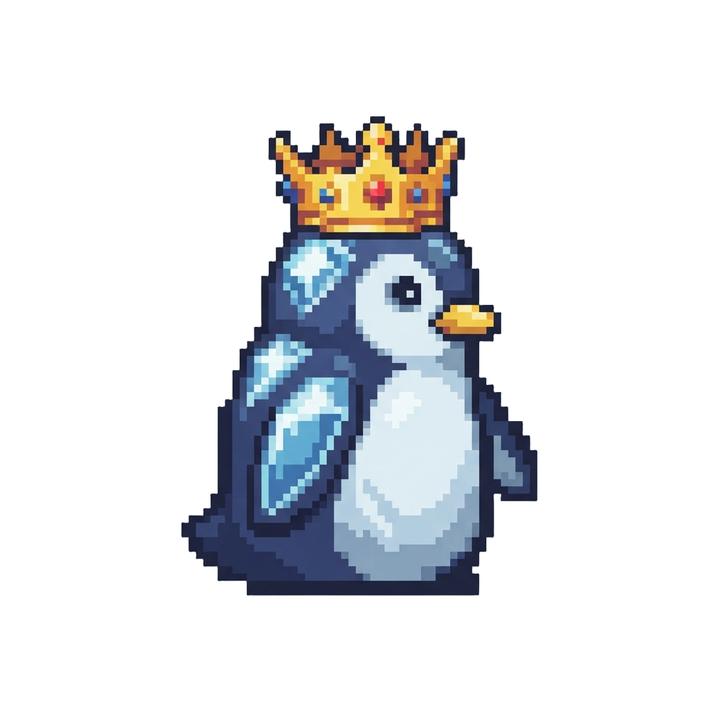 A Giant Crown-wearing Royal Diamond Penguin