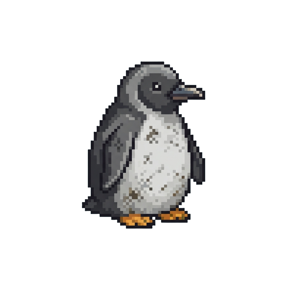 A Scuffed Everyday Dirty Penguin