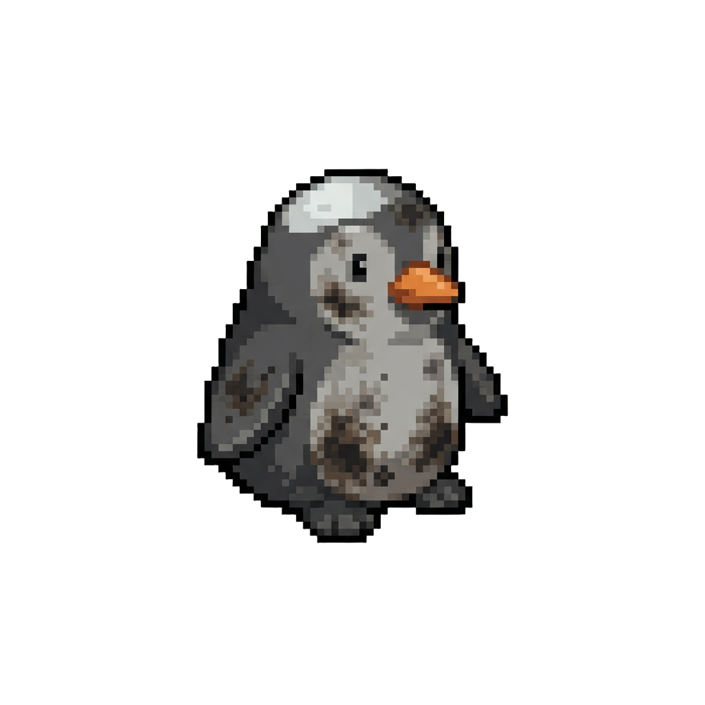 A Soot-stained Fireplace Penguin