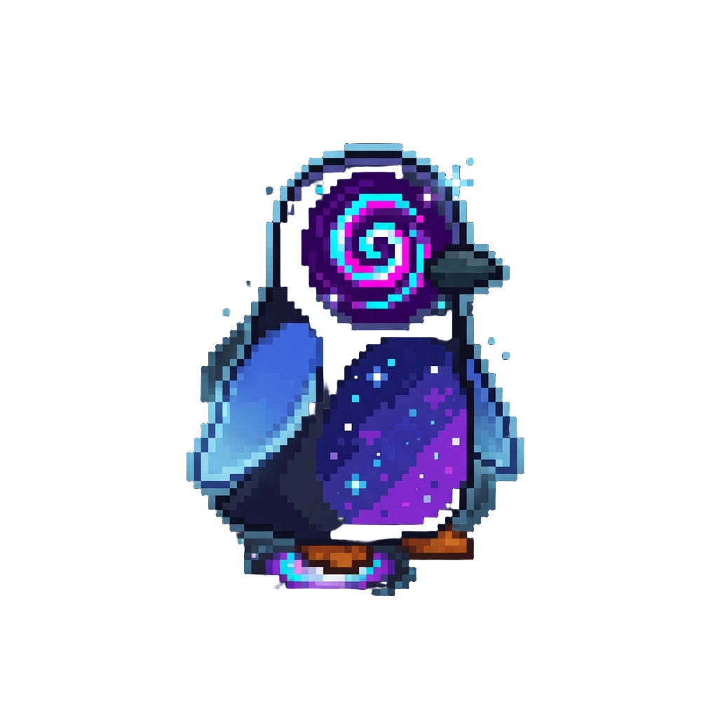 A Deep-space Cosmic Vortex Penguin