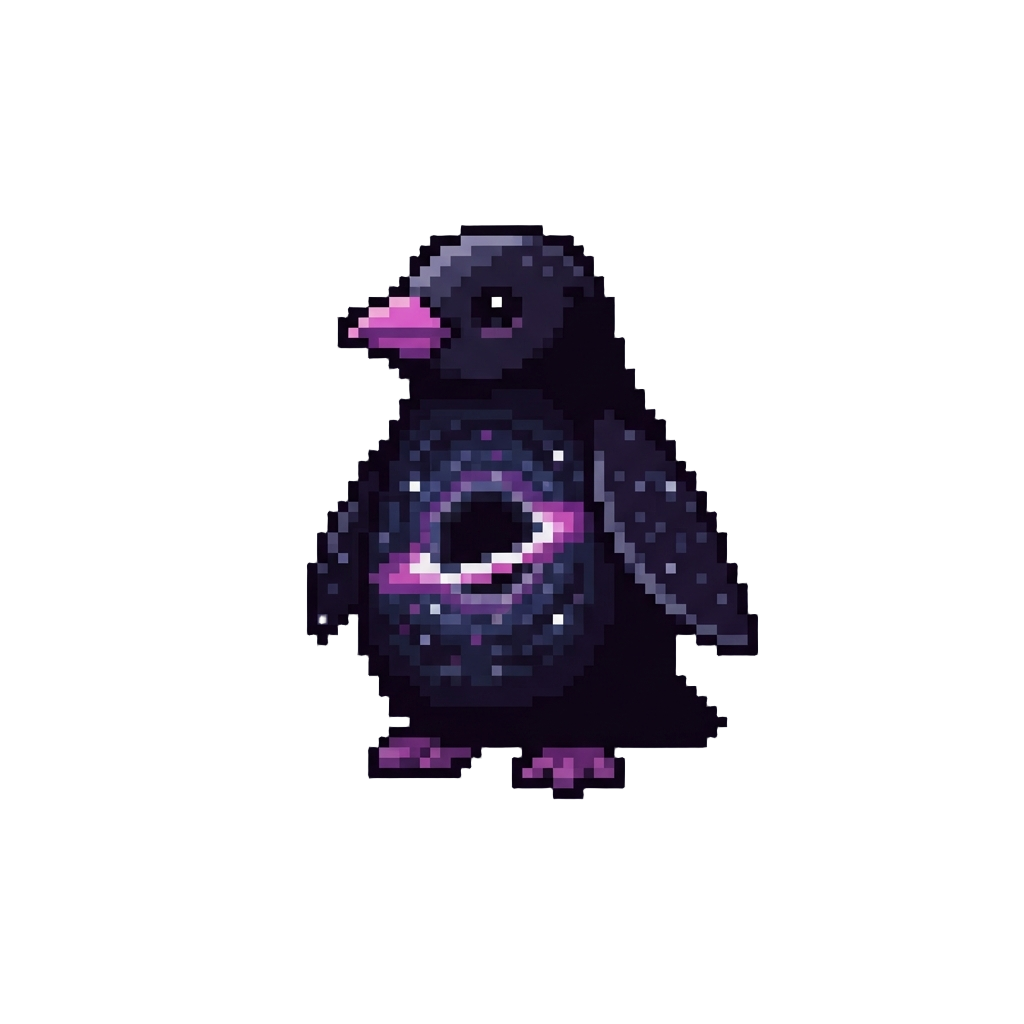 A Dark Starry-nebula Black Hole Penguin