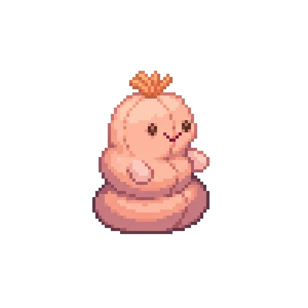 A Wobbly Tall Plush Noodle Creature