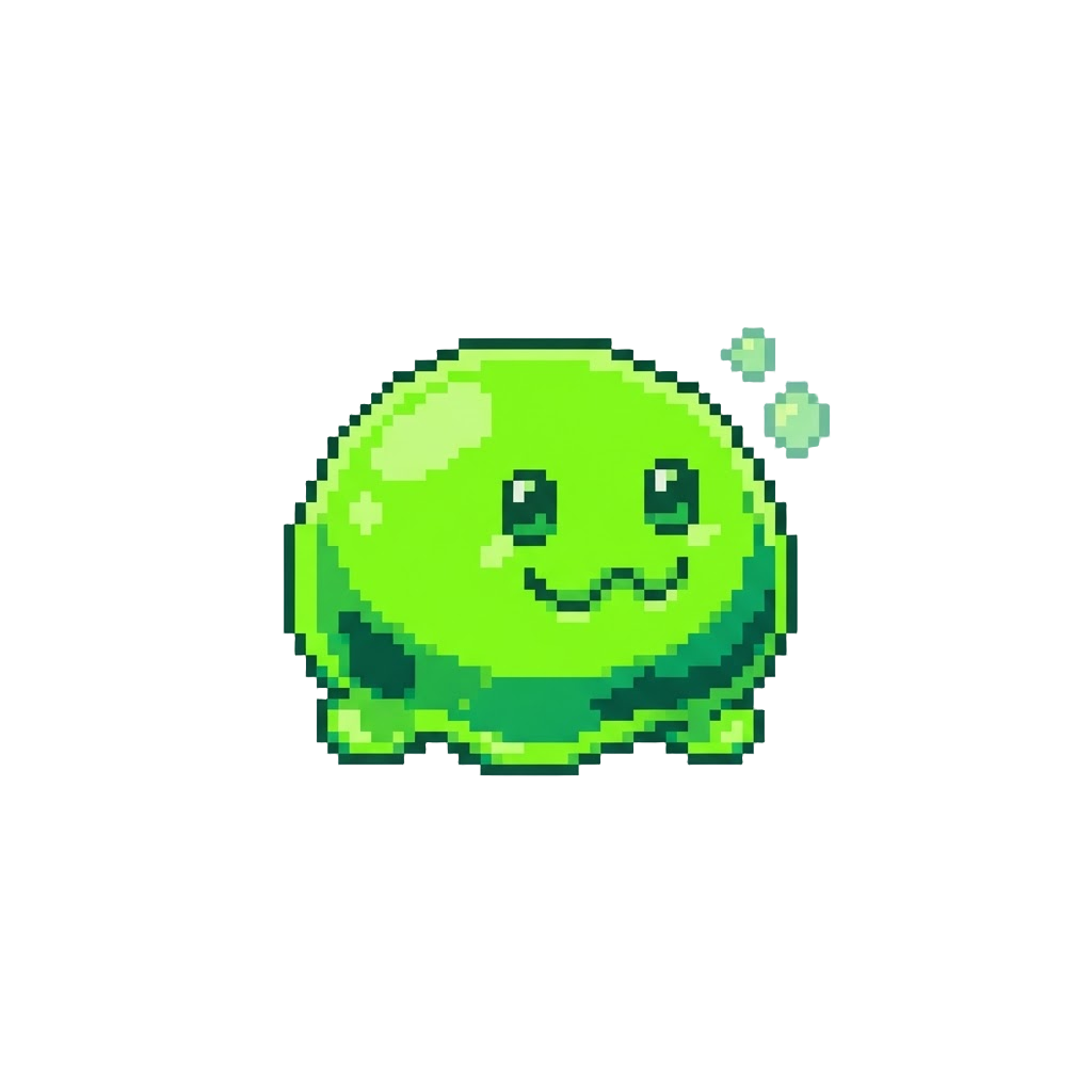 A Silly Neon-green Slime Monster