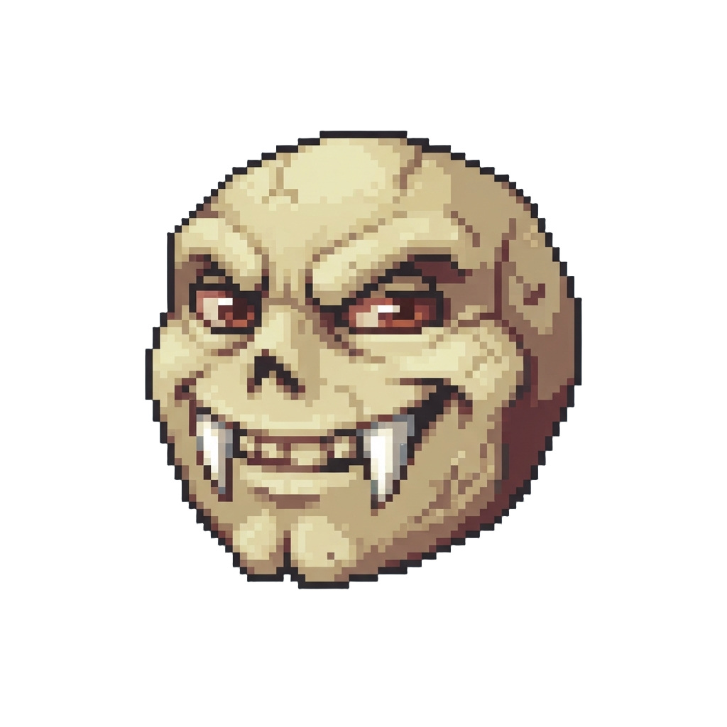 A Funny Toothy Vampiric Smile Face