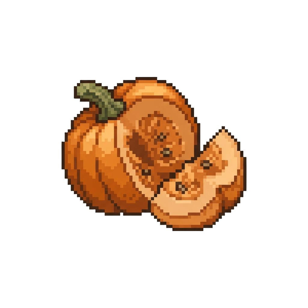 A Split-in-half Pumpkin Collapse