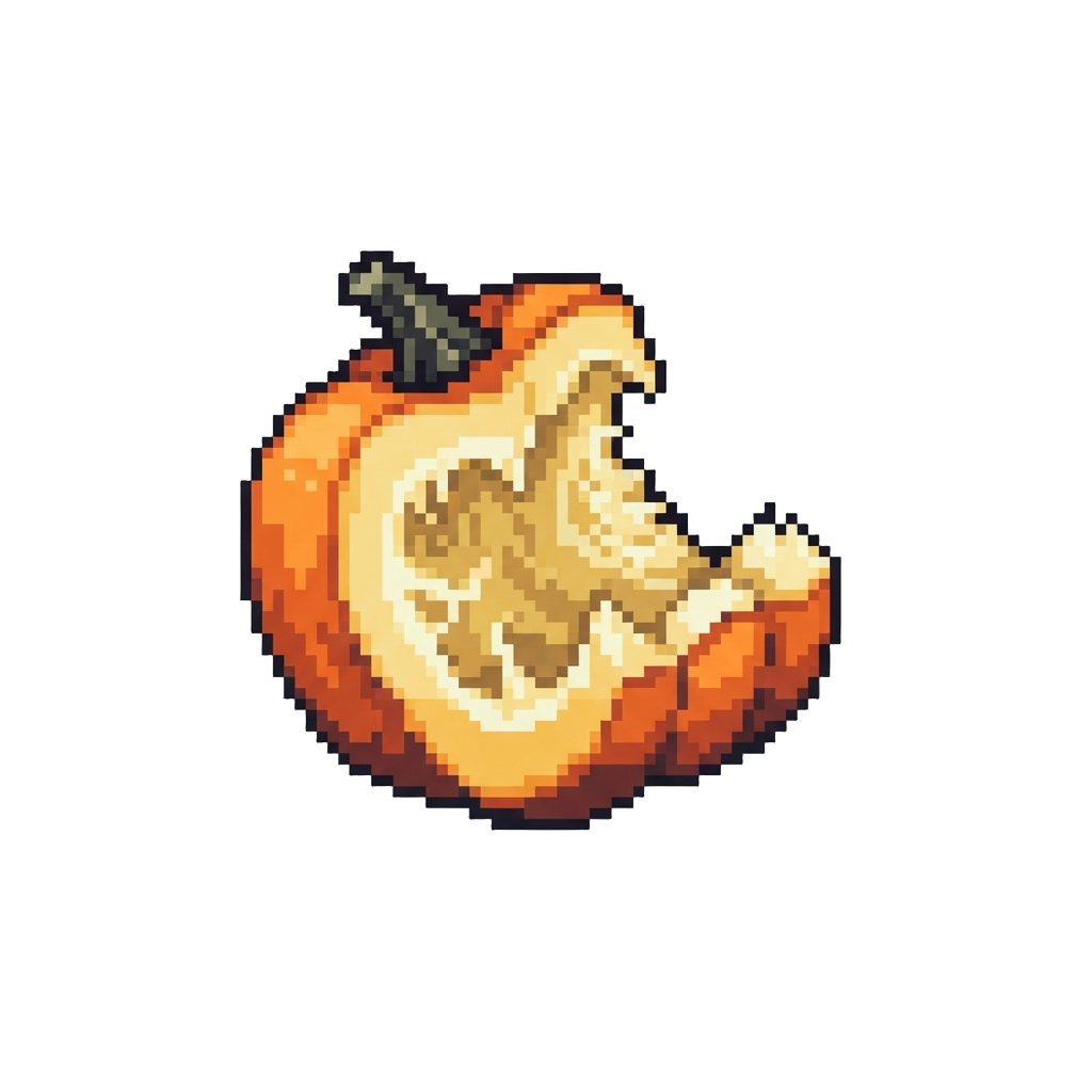A Broken Pumpkin Chunk Disaster