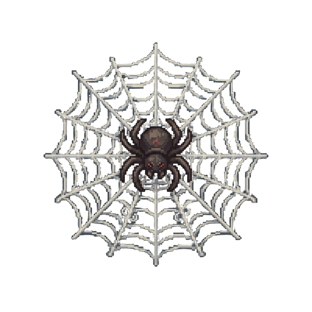 An Ornate Spiderweb Pattern with a Spider Center