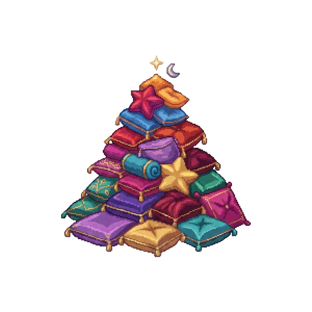 A Magical Endless Mountain of Soft Velvet Pillows