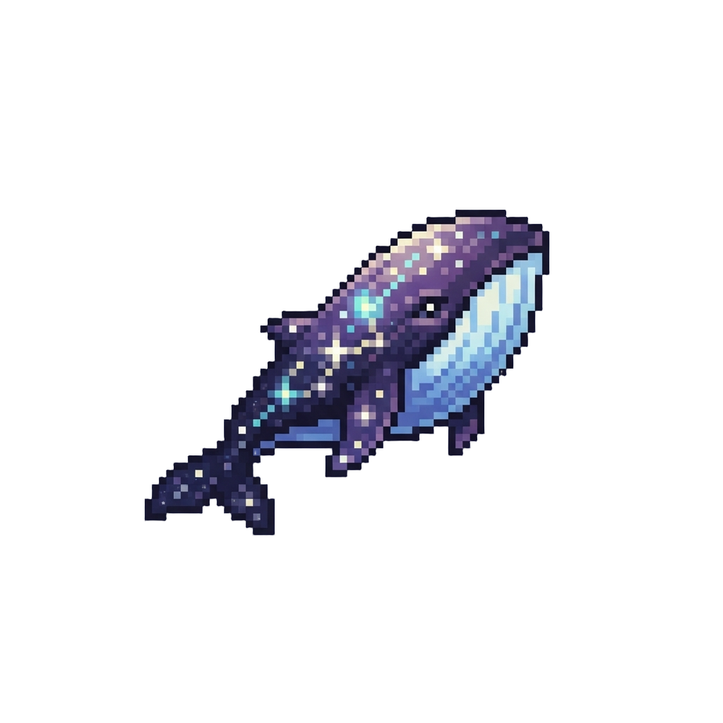A Majestic Flying Cosmic Whale Made of Stars