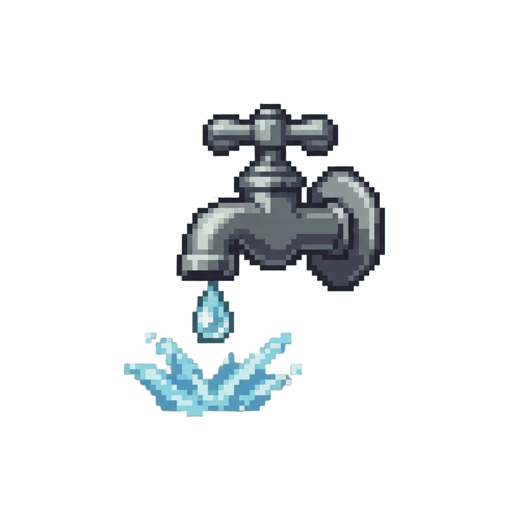 A Dripping Faucet Making Loud Splashing Sounds