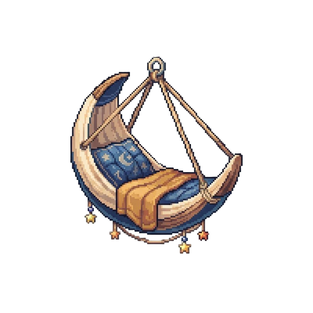 A Floating Cozy Crescent Moon Hammock