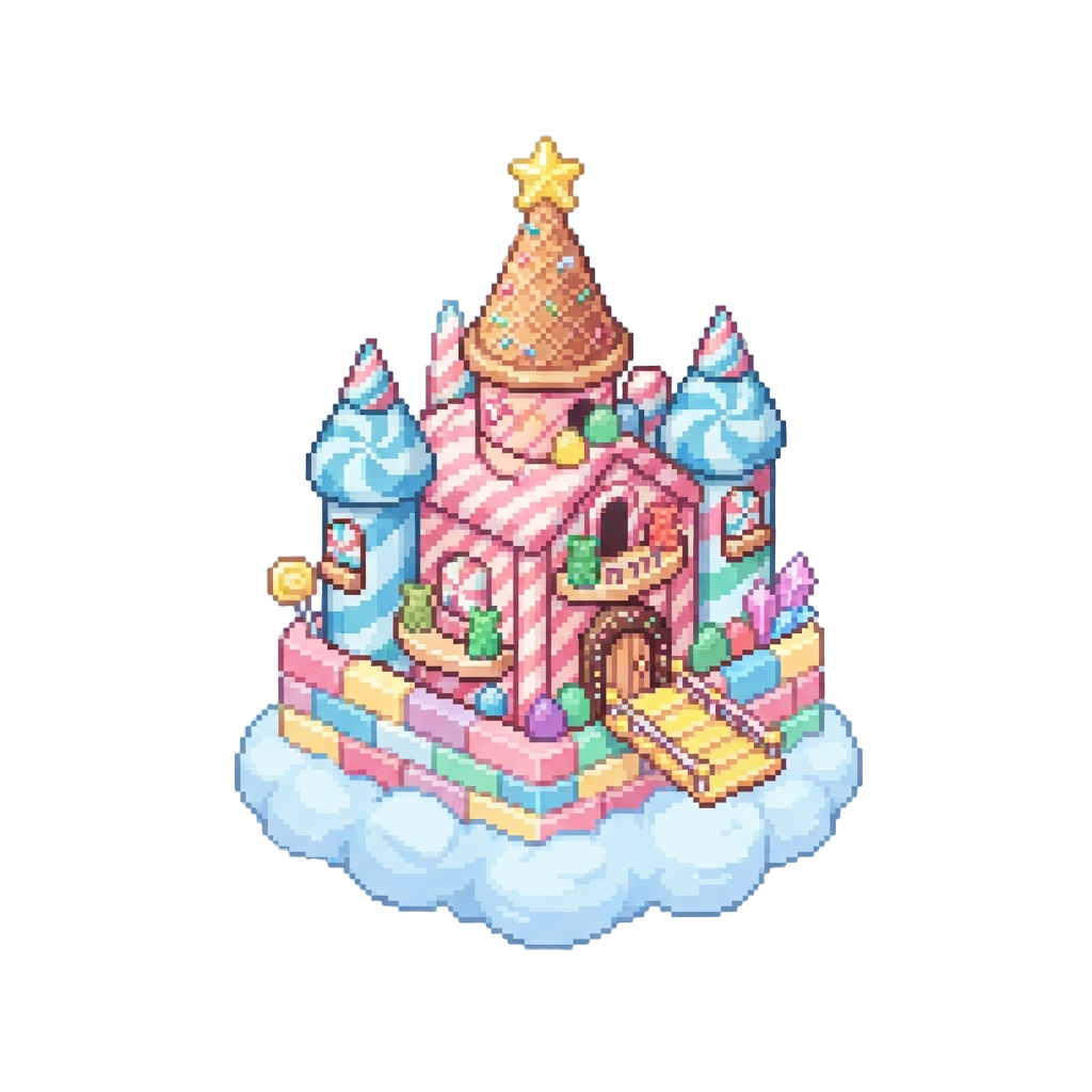 A Floating Castle Built From Pastel Candy