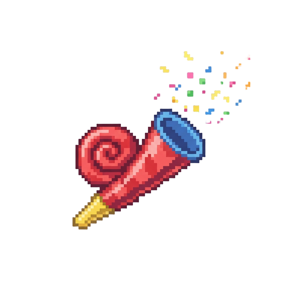A Bouncing Party Horn Popping Colorful Confetti Everywhere