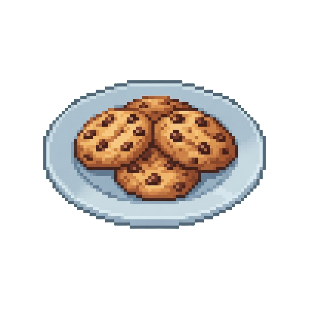 A Plate of Freshly Baked Warm Chocolate Chip Cookies