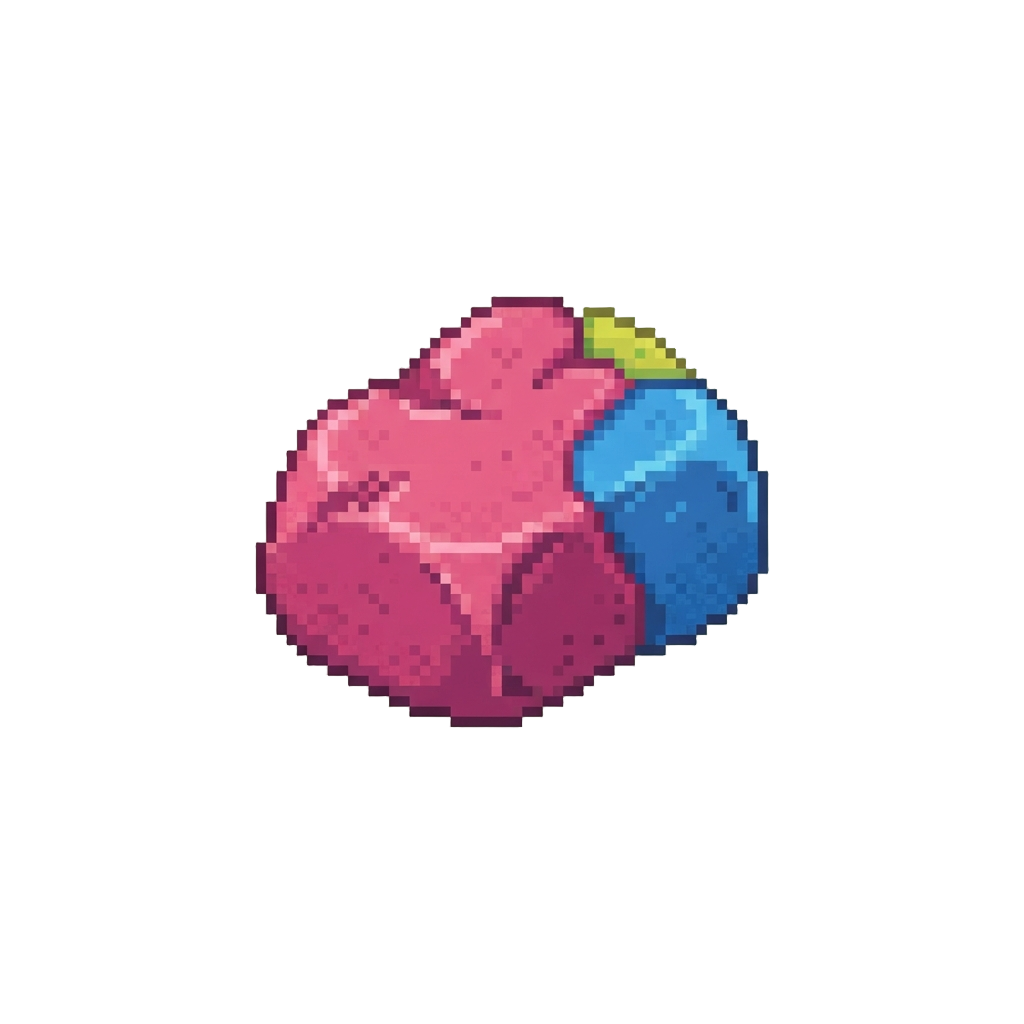 A Tiny Colorful Eraser Crumb