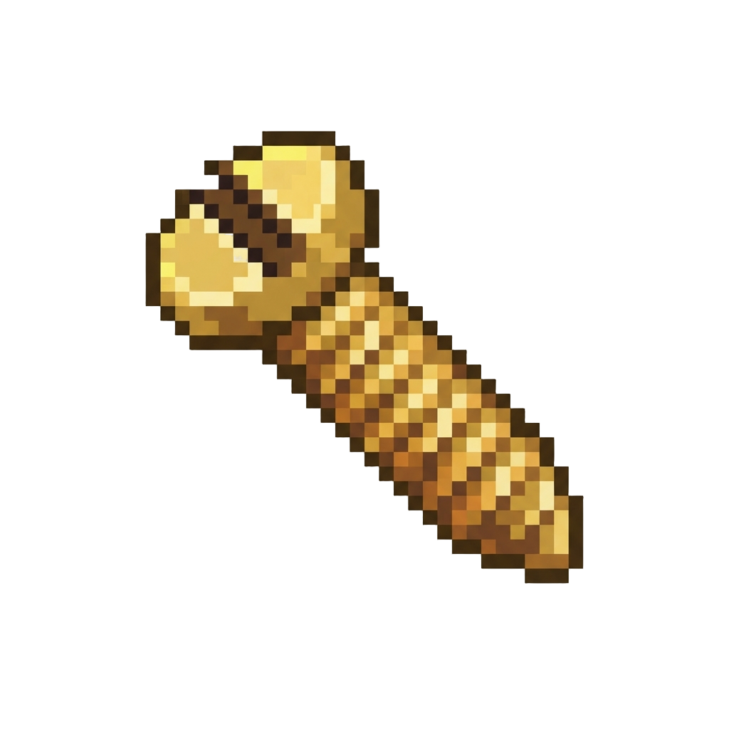 A Tiny Shiny Brass Screw