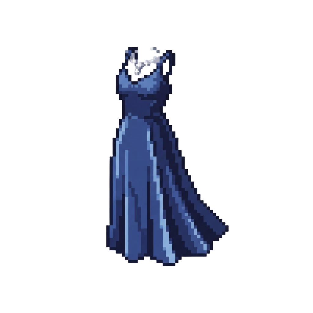 A Sleek Silk Evening Gown and Diamond Jewelry