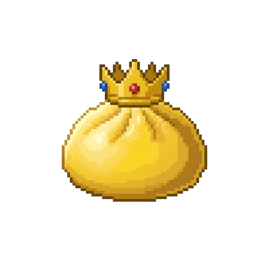 A Glowing Golden Crown Squishy Dumpling
