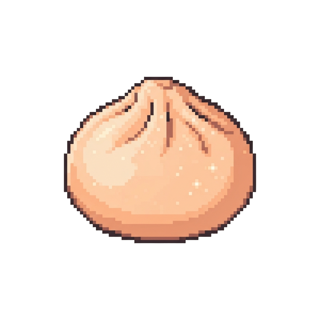 A Subtle Peach Glitter Squishy Dumpling