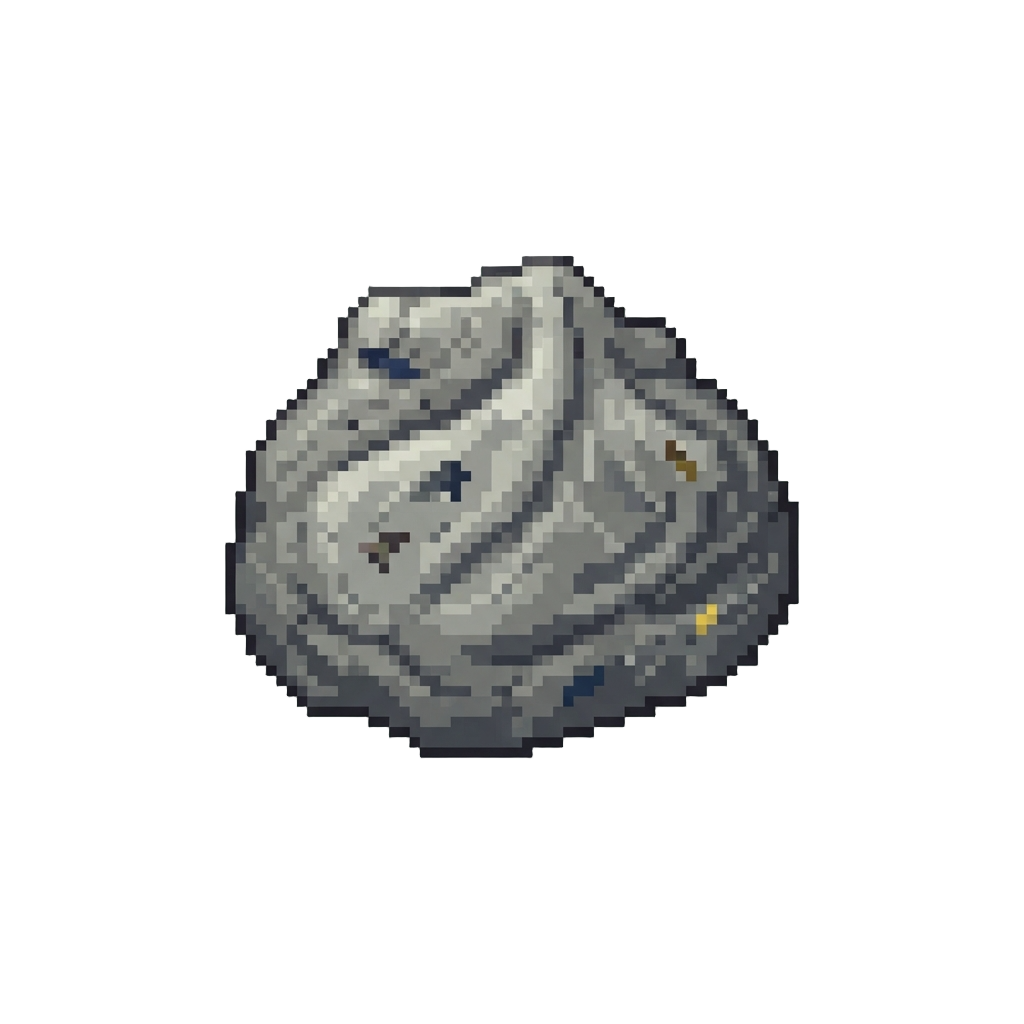A Soggy Gray Lint Trash Squishy Dumpling