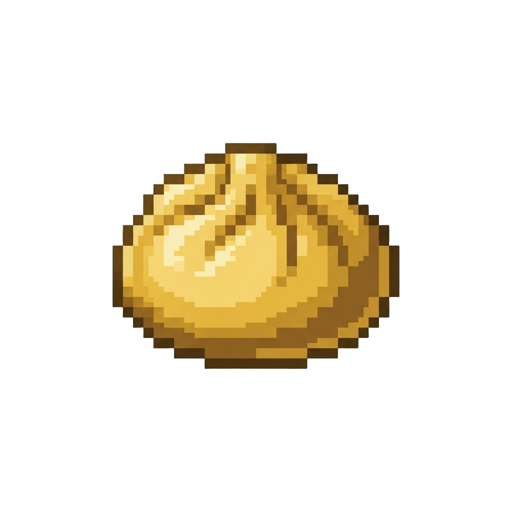 A Shimmering Solid-gold Squishy Dumpling