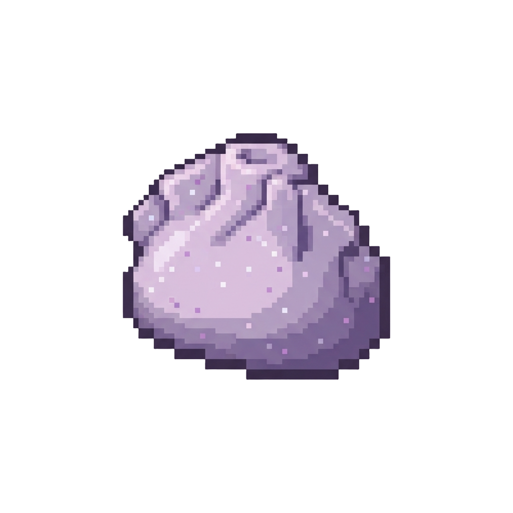 A Pastel Purple Glitter Squishy Dumpling