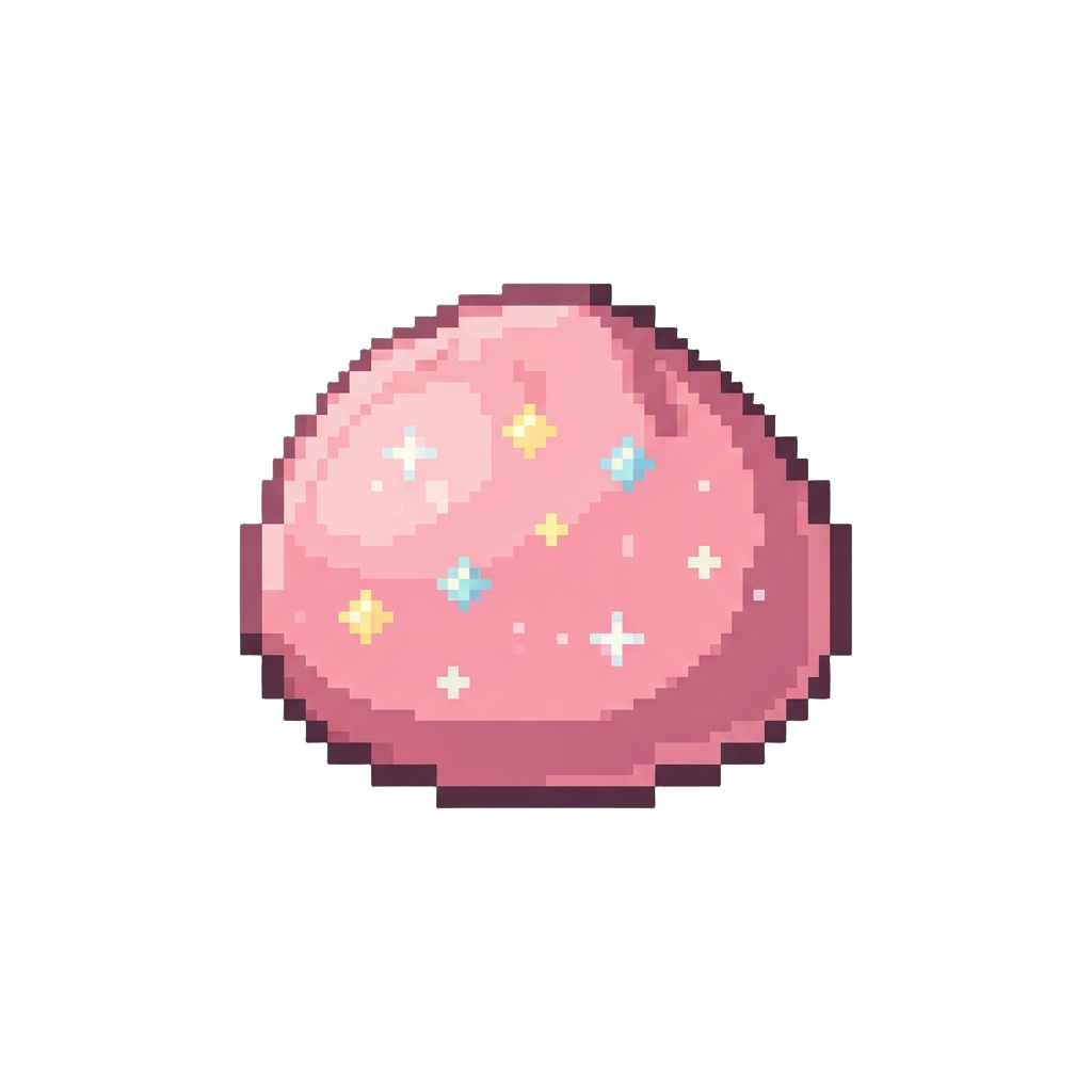 A Pink Star-glitter Squishy Dumpling