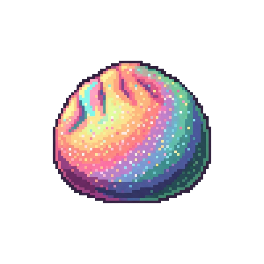A Sparkling Rainbow Glitter Squishy Dumpling