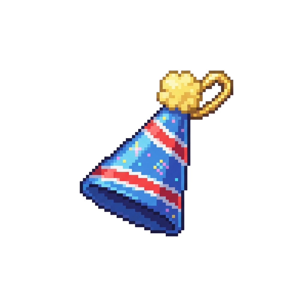 A Sparkly Party Hat Tag