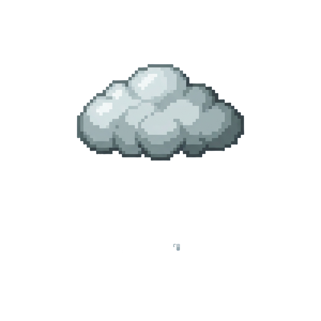 A Soft Cloud of Shimmering Silver Glitter Rain