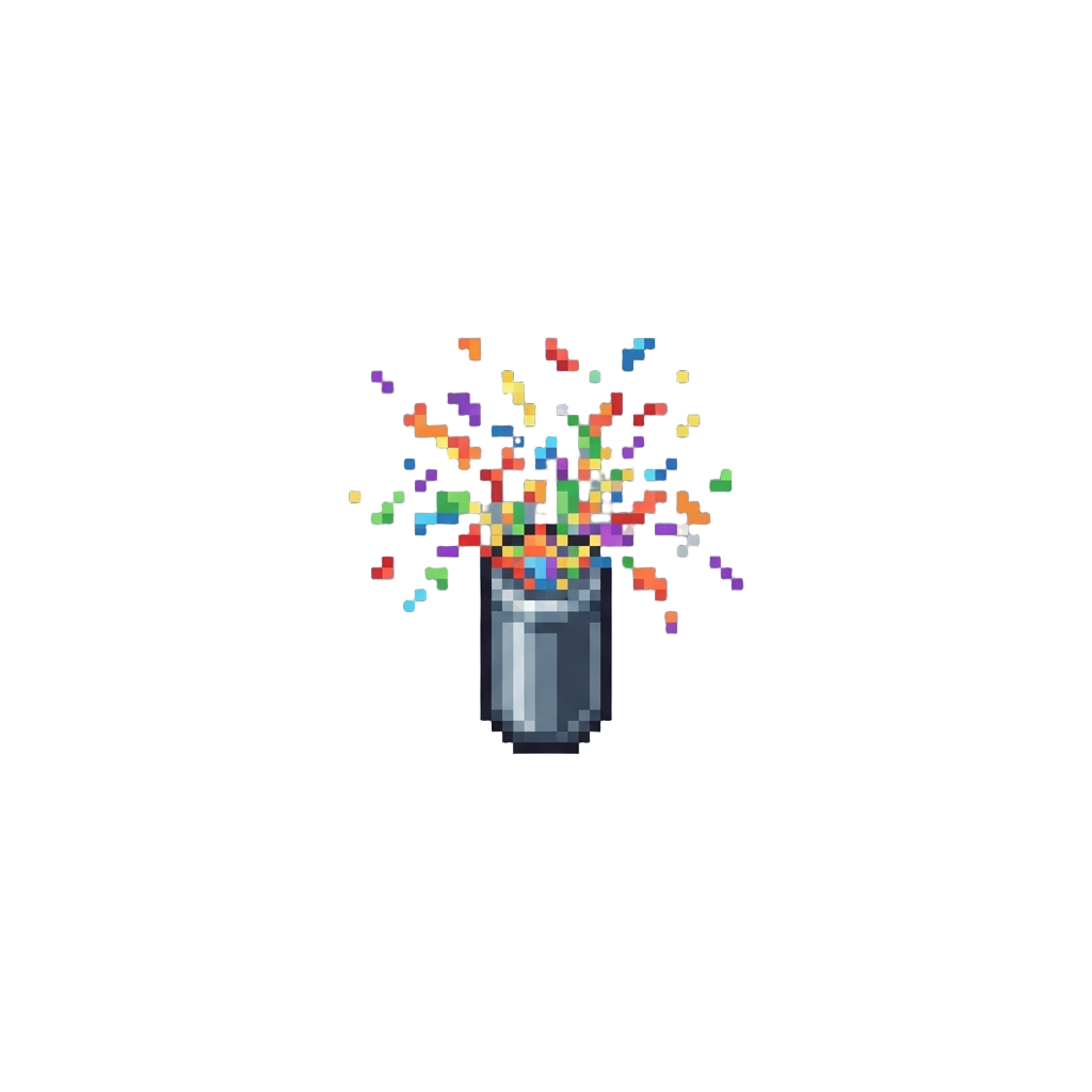 A Tiny Localized Explosion Covering @image1 in Colorful Confetti