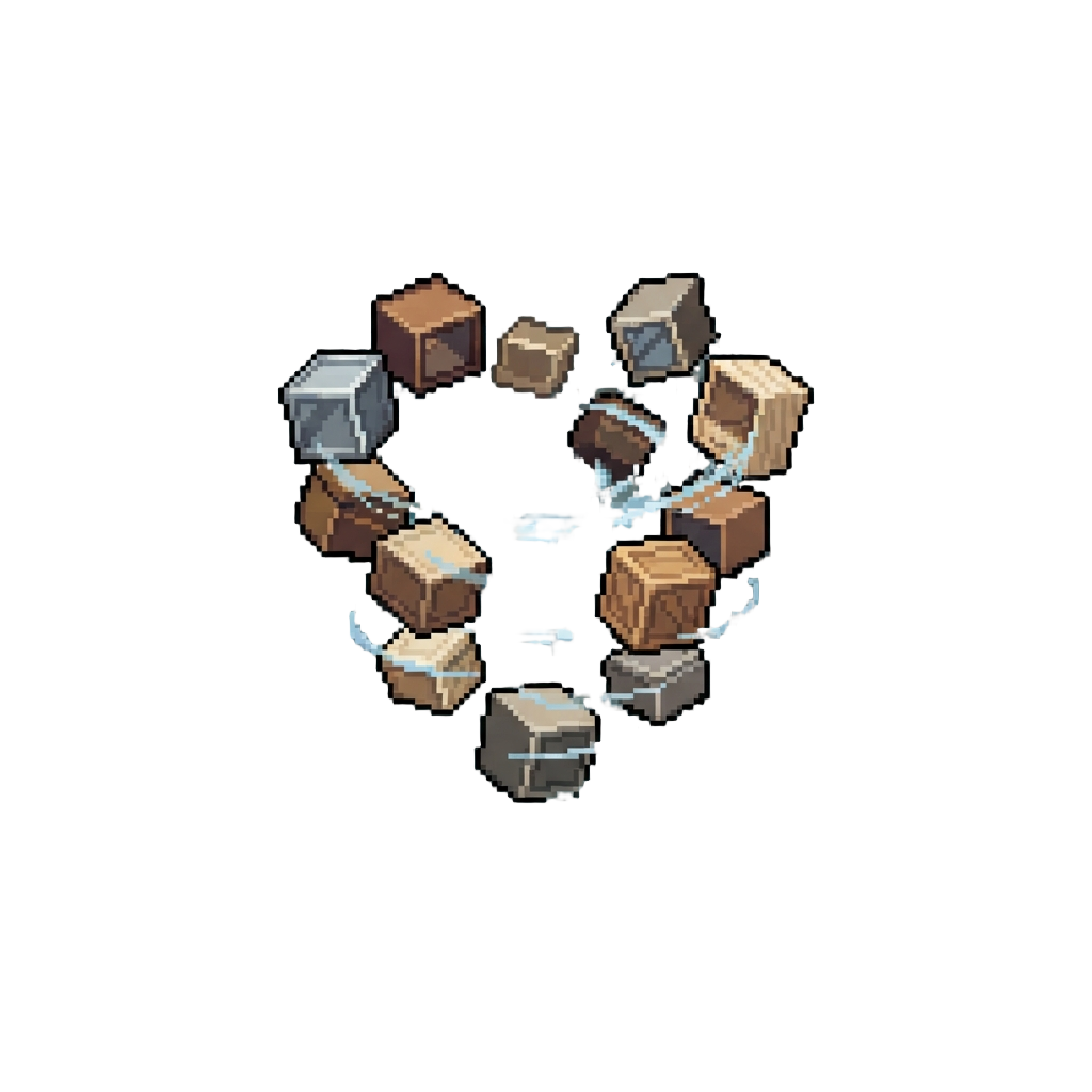 A Sudden Blast of Wind Spinning All Display Boxes Into a Hurricane