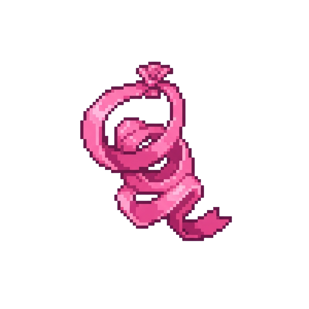 A Bright Pink Helium Balloon Ribbon