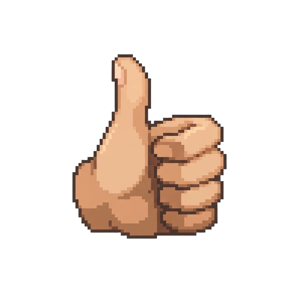 A Confident Thumbs-up Pose
