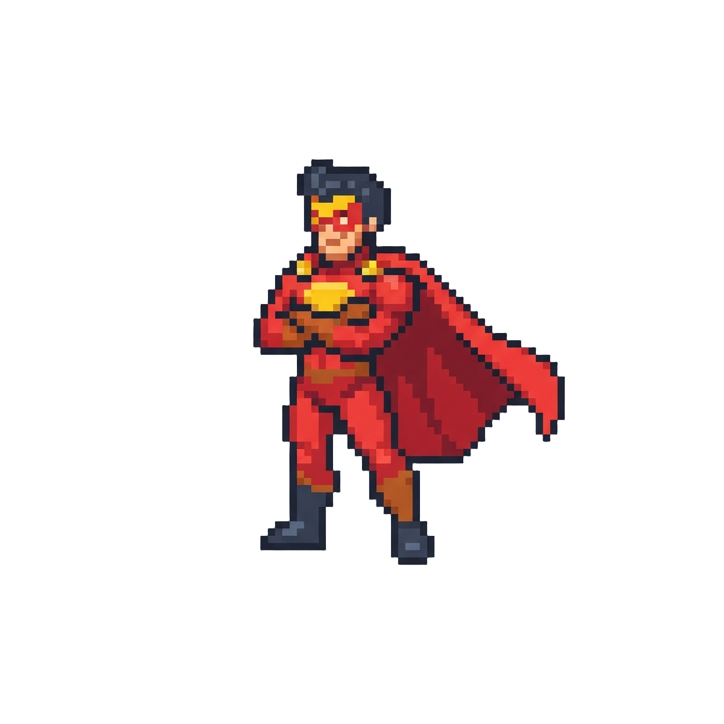 A Fearless Hands-free Superhero Pose