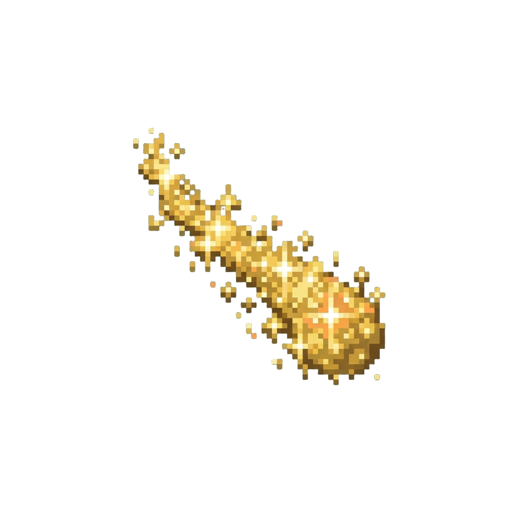 A Sparkling Golden Glitter Trail