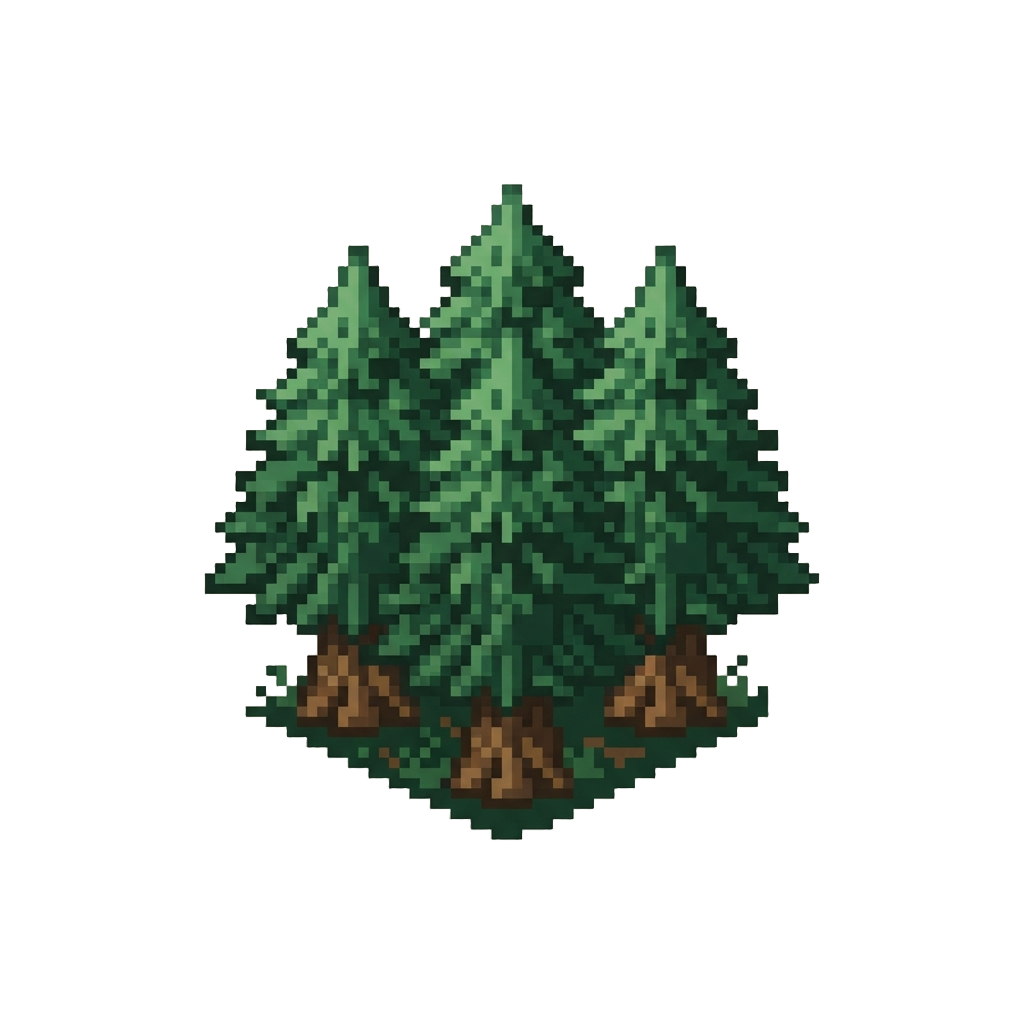 A Thick Cluster of Pine Trees