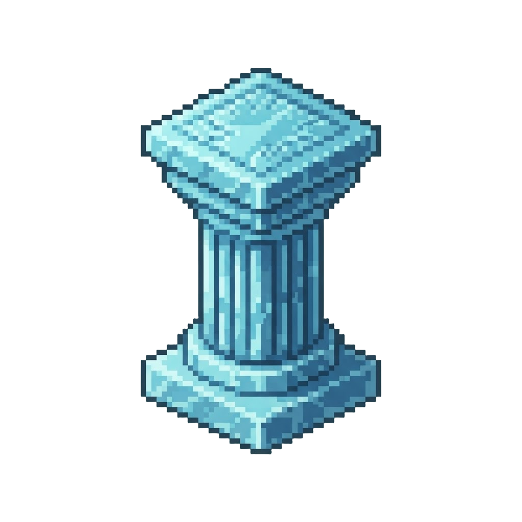 A Sparkling Ice Sculpture Pedestal