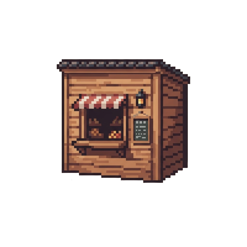 A Cozy Wooden Snack Shack Wall