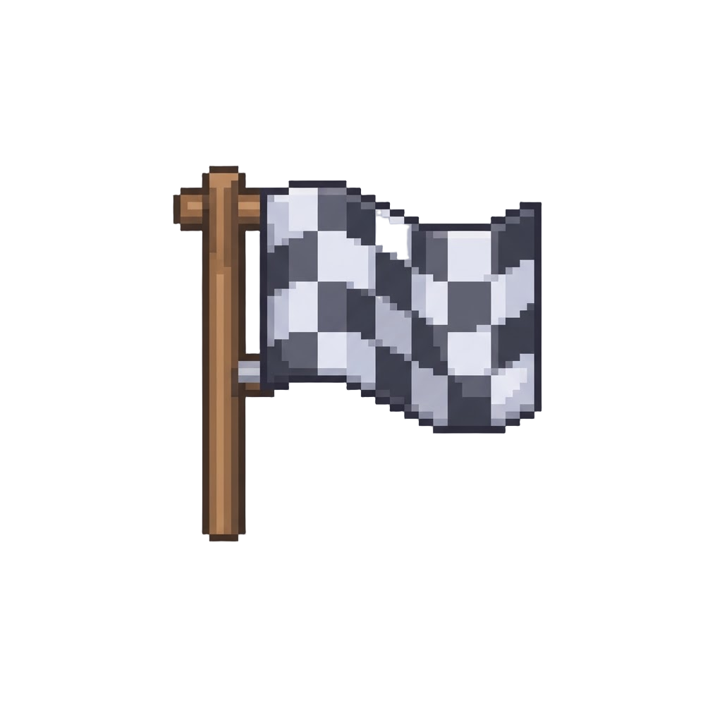 A Checkered Finish-line Flag Banner