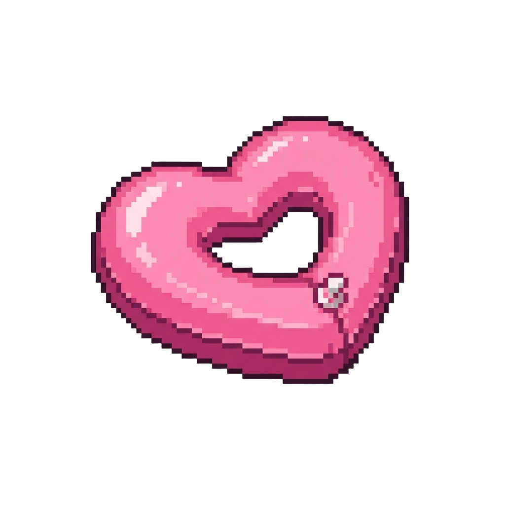 A Pink Heart-shaped Inflatable