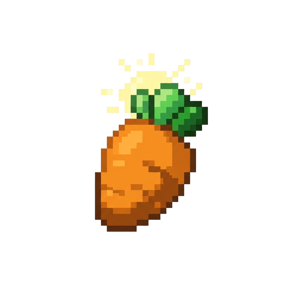 A Glowing Toy Carrot