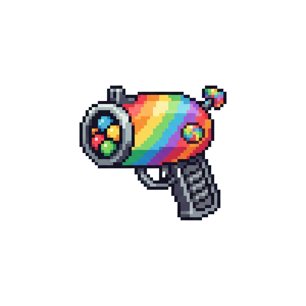 A Mini Rainbow Candy Launcher