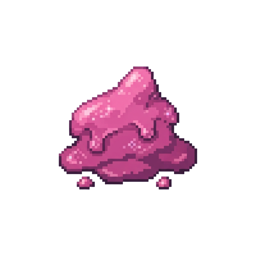 A Mess of Pink Glitter Slime